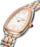 Bvlgari Serpenti Seduttori White Dial Two Tone Steel Strap Watch for Women - SERPENTI103277 Authentic Buy Shop Now