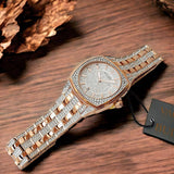 Bulova Phantom Crystal Silver Dial Two Tone Steel Strap Watch for Men - 98B324 Authentic Buy Shop Now