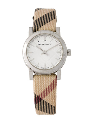 Burberry The City Nova Silver Dial Brown Leather Strap Watch for Women - BU9212 Authentic Buy Shop Now