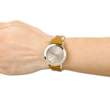 Burberry The City Gold Dial Brown Leather Strap Watch for Women - BU9133 Authentic Buy Shop Now