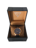 Guess Analog Blue Dial Blue Leather Strap Watch For Men - W0496G4 Authentic Buy Shop Now