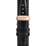 Mido Baroncelli III Automatic Grey Dial Black Leather Strap Watch For Men - M8600.3.13.4 Authentic Buy Shop Now
