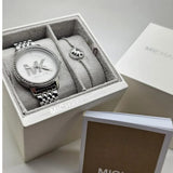 Michael Kors Melissa Quartz Silver Dial Silver Steel Strap Watch for Women - MK1055 Authentic Buy Shop Now