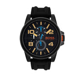 Hugo Boss Orange Detroit Analog Black Dial Black Silicone Strap Watch For Men - 1550011 Authentic Buy Shop Now