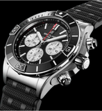 Breitling Super Chronomat B01 44 Black Dial Black Rubber Strap Watch for Men - AB0136251B1S1 Authentic Buy Shop Now