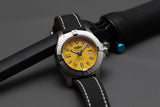 Breitling Avenger Automatic 45 Seawolf Yellow Dial Black Nylon Strap Watch for Men - A17319101I1X1 Authentic Buy Shop Now