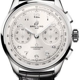 Breitling Premier B09 Chronograph 40 White Dial Black Leather Strap Watch for Men - AB0930371G1P1 Authentic Buy Shop Now