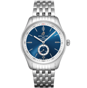 Breitling Premier Automatic 40mm Blue Dial Silver Steel Strap Watch for Men - A37340351C1A1 Authentic Buy Shop Now