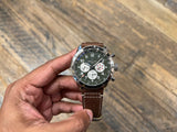 Breitling Super Avi B04 Chronograph GMT 46 Curtiss Warhawk Green Dial Brown Leather Strap Watch for Men - AB04452A1L1X1 Authentic Buy Shop Now