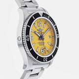 Breitling Superocean II Automatic 44mm Yellow Dial Silver Steel Strap Watch for Men - A17367021I1A1 Authentic Buy Shop Now