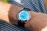 Breitling Superocean Automatic 44 Turquoise Dial Black Rubber Strap Watch for Men - A17376211L2S1 Authentic Buy Shop Now