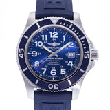 Breitling Superocean II 44mm Blue Dial Blue Rubber Strap Watch for Men - A17392D8/C910/158S/A20SS.1 Authentic Buy Shop Now