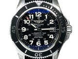 Breitling Superocean II 42mm Black Leather Strap Mens Watch - A17365C9 Authentic Buy Shop Now