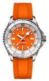 Breitling Superocean Automatic 36 Orange Dial Orange Rubber Strap Watch for Men - A17377211O1S1 Authentic Buy Shop Now