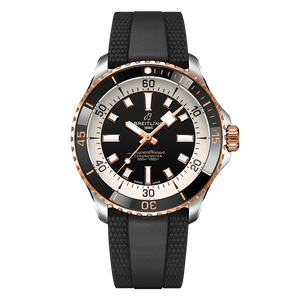Breitling Superocean Automatic 42 Black Dial Black Rubber Strap Watch for Men - U17375211B1S1 Authentic Buy Shop Now
