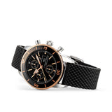 Breitling Superocean Heritage Chronograph 44 Black Dial Black Mesh Bracelet Watch for Men - U13313121B1S1 Authentic Buy Shop Now