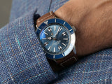 Breitling Superocean Heritage '57 Blue Dial Brown Leather Strap Watch for Men - A10370161C1X1 Authentic Buy Shop Now