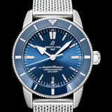 Breitling Superocean Heritage B20 Automatic 44 Blue Dial Silver Mesh Bracelet Watch for Men - AB2030161C1A1 Authentic Buy Shop Now