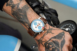 Breitling Top Time Deus Limited Edition White Dial Brown Leather Strap Watch for Men - A233112A1A1X1 Authentic Buy Shop Now