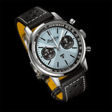 Breitling Top Time B01 Triumph Blue Dial Black Leather Strap Watch for Men - AB01764A1C1X1 Authentic Buy Shop Now