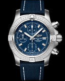 Breitling Avenger Chronograph 43 Blue Dial Blue Nylon Strap Watch for Men - A13385101C1X1 Authentic Buy Shop Now