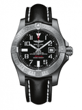 Breitling Avenger II Seawolf Stainless Steel 45mm Volcano Black Leather Strap Mens Watch - A1733110/BC31/436X Authentic Buy Shop Now