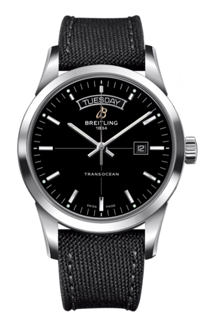 Breitling Transocean Day & Date 43mm Black Dial Black Nylon Strap Mens Watch - A4531012/BB69/109W/A20 BA.1 Authentic Buy Shop Now