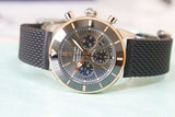 Breitling Superocean Heritage B01 Chronograph 44 Black Dial Black Mesh Bracelet Watch for Men - UB01621A1M1S1 Authentic Buy Shop Now