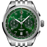 Breitling Premier B01 Chronograph 42 Green Dial Silver Steel Strap Watch for Men - AB0145371L1A1 Authentic Buy Shop Now