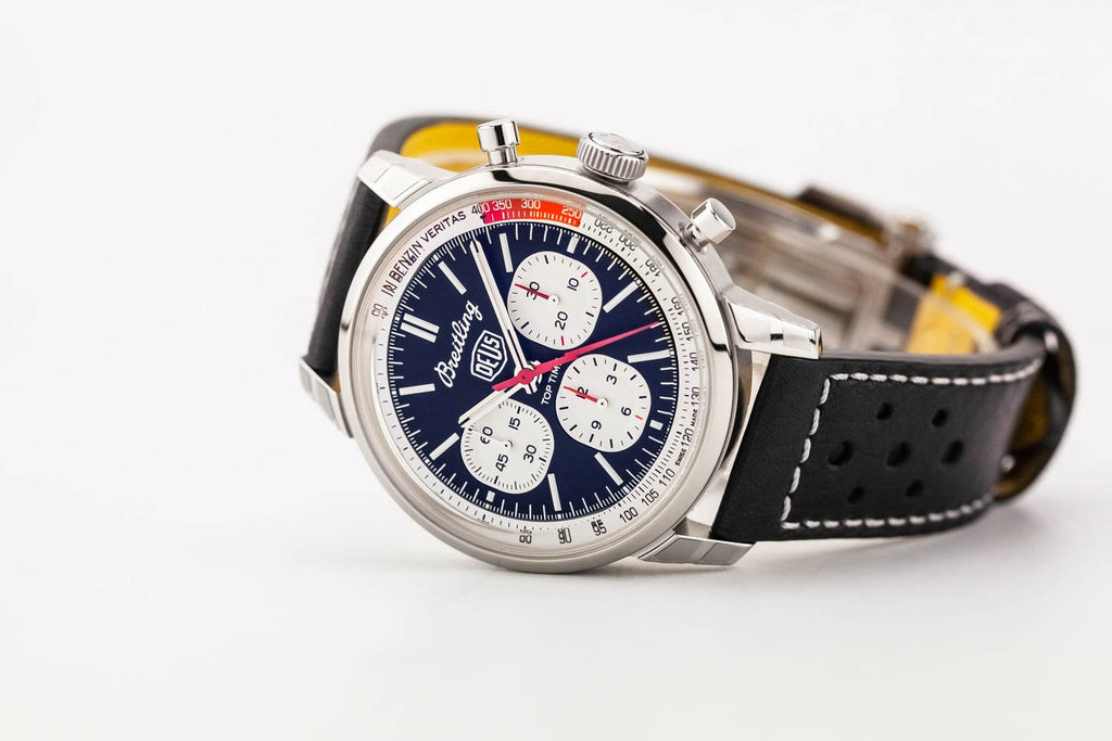 Breitling Top Time B01 Deus Black Dial Black Leather Strap Watch for Men - AB01765A1B1X1 Authentic Buy Shop Now