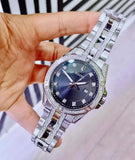 Bulova Crystal Collection Black Dial Silver Steel Strap Watch for Men - 96K104 Authentic Buy Shop Now