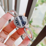 Bulova Crystal Black Mother of Pearl Dial Silver Steel Strap Watch for Women - 96L224 Authentic Buy Shop Now