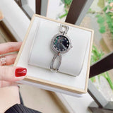 Bulova Crystal Black Mother of Pearl Dial Silver Steel Strap Watch for Women - 96L224 Authentic Buy Shop Now
