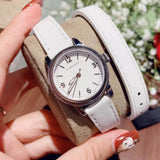 Burberry Utilitarian White Dial White Leather Strap Watch for Women - BU7846 Authentic Buy Shop Now