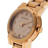 Burberry The City Diamonds Rose Gold Dial Rose Gold Steel Strap Watch for Women - BU9126 Authentic Buy Shop Now