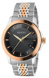 Gucci G Timeless Black Dial Two Tone Steel Strap Watch For Men - YA126410 Authentic Buy Shop Now