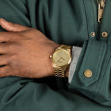 Gucci G Timeless Gold Dial Gold Steel Strap Unisex Watch - YA126461 Authentic Buy Shop Now