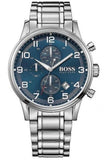 Hugo Boss Aeroliner Blue Dial Silver Steel Strap Watch for Men - 1513183 Authentic Buy Shop Now