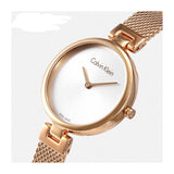 Calvin Klein Authentic Silver Dial Rose Gold Mesh Bracelet Watch for Women - K8G23626 Authentic Buy Shop Now