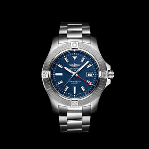 Breitling Avenger Automatic GMT 45 Blue Dial Silver Steel Strap Watch for Men - A32395101C1A1 Authentic Buy Shop Now