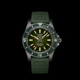 Breitling Superocean Automatic 46 Green Dial Green Rubber Strap Watch for Men - M173681A1L1S1 Authentic Buy Shop Now