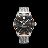 Breitling Superocean Heritage B20 Automatic 44 Black Dial Silver Mesh Bracelet Watch for Men - UB2030121B1A1 Authentic Buy Shop Now