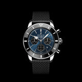 Breitling Superocean Heritage B01 Chronograph 44 Blue Dial Black Mesh Bracelet Watch for Men - AB0162121C1S1 Authentic Buy Shop Now