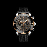 Breitling Superocean Heritage B01 Chronograph 44 Black Dial Black Mesh Bracelet Watch for Men - UB01621A1M1S1 Authentic Buy Shop Now
