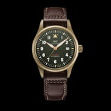 IWC Pilot's Watch Automatic Spitfire Green Dial Brown Leather Strap Watch for Men - IW326802 Authentic Buy Shop Now