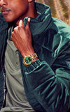 Guess Connoisseur Green Dial Two Tone Steel Strap Watch for Men - GW0265G8 Authentic Buy Shop Now
