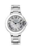 Cartier Ballen Bleu De Cartier Silver Dial Silver Steel Strap Watch for Women - W6920084 Authentic Buy Shop Now