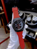 Guess Legacy Black Dial Red Silicone Strap Watch for Men - W1049G6 Authentic Buy Shop Now
