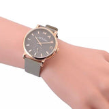 Marc Jacobs Baker Grey Dial Grey Leather Strap Watch for Women - MBM1266 Authentic Buy Shop Now