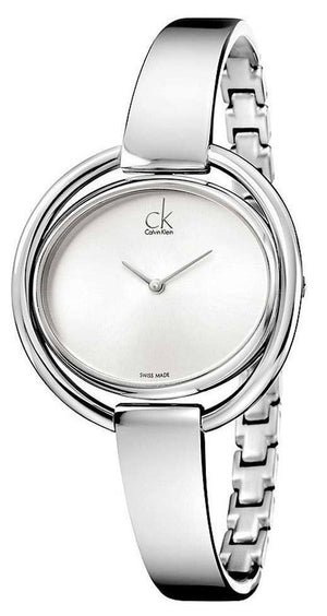 Calvin Klein Impetuous Silver Dial Silver Steel Strap Watch for Women - K4F2N116 Authentic Buy Shop Now